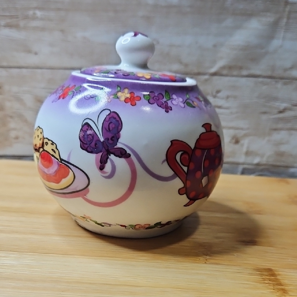 Cardew Design Tea Time Red Hat Society‎ -Sugar Bowl - EUC 2004